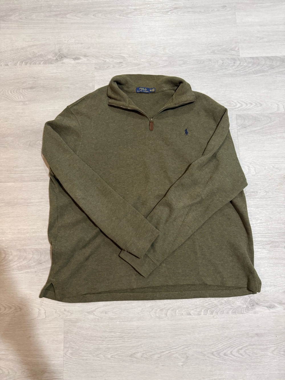Polo Ralph Lauren Olive Green Quarter-Zip Pullover